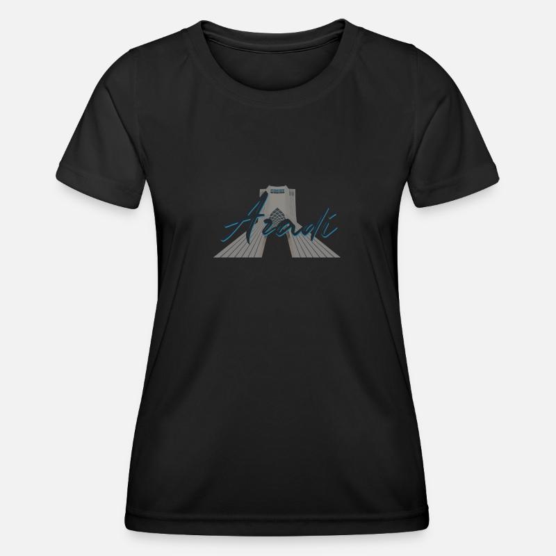 Azadi Tower - Persian Art (Iran) - Women's Functional T-Shirt - black