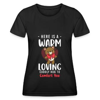 Teddybär Baby Spielzeug Stofftier - Frauen Funktions-T-Shirt - Schwarz - Vorne - AI Model Female 172 light (172cm)