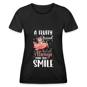 Teddybär Kuscheltier Spielzeug Schwanger - Frauen Funktions-T-Shirt - Schwarz - Vorne - AI Model Female 172 light (172cm)