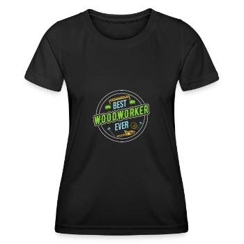 Bûcheron Bûcheron Tronçonneuse - T-shirt sport Femme - noir - Devant - AI Model Female 172 light (172cm)