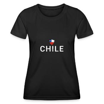 Chile - Frauen Funktions-T-Shirt - Schwarz - Vorne - AI Model Female 172 light (172cm)