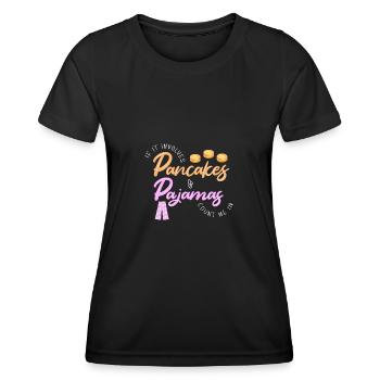 Crêpe - T-shirt sport Femme - noir - Devant - AI Model Female 172 light (172cm)