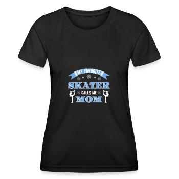 Eiskunstlauf - Frauen Funktions-T-Shirt - Schwarz - Vorne - AI Model Female 172 light (172cm)