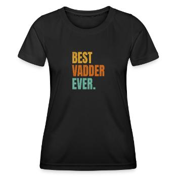 Best Vadder Ever Vater Papa Vati - Frauen Funktions-T-Shirt - Schwarz - Vorne - AI Model Female 172 light (172cm)