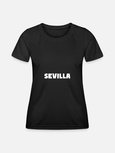 Sevilla - Frauen Funktions-T-Shirt - Schwarz