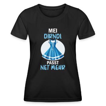 Damen Mei Dirndl Tracht Bayrisch Trachten Ersatz - Frauen Funktions-T-Shirt - Schwarz - Vorne - AI Model Female 172 light (172cm)