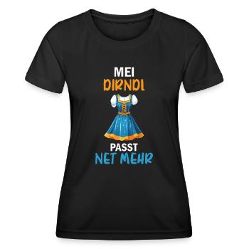 Damen Mei Dirndl Tracht Bayrisch Trachten Ersatz - Frauen Funktions-T-Shirt - Schwarz - Vorne - AI Model Female 172 light (172cm)