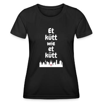 Karneval Köln Kölsches Grundgesetz Lustig Alaaf - Frauen Funktions-T-Shirt - Schwarz - Vorne - AI Model Female 172 light (172cm)