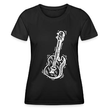 Gitarrist Gitarrist Musiker Gitarre - Frauen Funktions-T-Shirt - Schwarz - Vorne - AI Model Female 172 light (172cm)