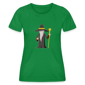 sorcier - T-shirt sport Femme - vert - Devant - AI Model Female 172 dark (172cm)