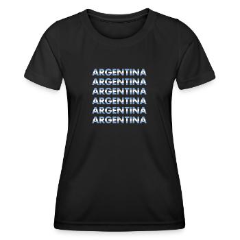 Rugby Rugby Rugby Rugby Rugby Argentina Rugby - Frauen Funktions-T-Shirt - Schwarz - Vorne - AI Model Female 172 light (172cm)
