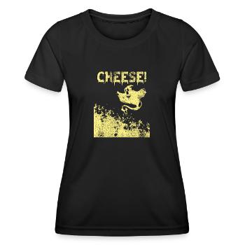 Halloween Geisterkäse - Frauen Funktions-T-Shirt - Schwarz - Vorne - AI Model Female 172 light (172cm)