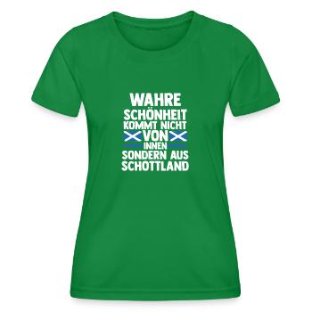 Schotten Schottisch Schottland - Frauen Funktions-T-Shirt - Kelly Green - Vorne - AI Model Female 172 dark (172cm)