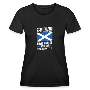 Ecossais Ecosse Ecosse Ecosse - T-shirt sport Femme - noir - Devant - AI Model Female 172 light (172cm)