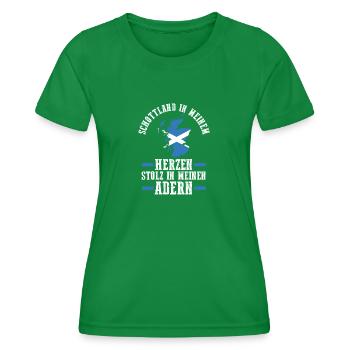 Scots Scottish Scotland - Women's Functional T-Shirt - kelly green - Front - AI Model Female 172 dark (172cm)