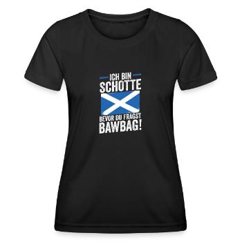 Schotten Schottisch Schottland - Frauen Funktions-T-Shirt - Schwarz - Vorne - AI Model Female 172 light (172cm)