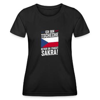 Czechs Czech Czech Republic - Women's Functional T-Shirt - black - Front - AI Model Female 172 light (172cm)
