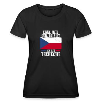 Tchèques République tchèque - T-shirt sport Femme - noir - Devant - AI Model Female 172 light (172cm)