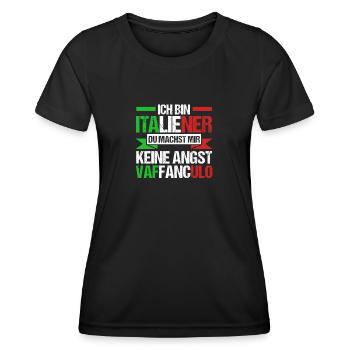 Italy Italian Vaffanculo - Women's Functional T-Shirt - black - Front - AI Model Female 172 light (172cm)