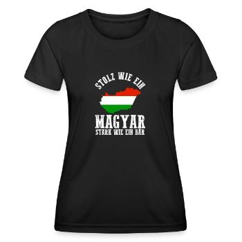 Ungar Ungarisch Ungarn - Frauen Funktions-T-Shirt - Schwarz - Vorne - AI Model Female 172 light (172cm)