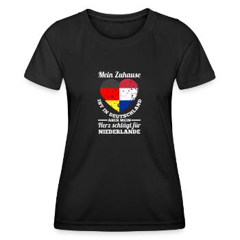 Pays-Bas Pays-Bas Allemagne Pays-Bas - T-shirt sport Femme - noir - Devant - AI Model Female 172 light (172cm)