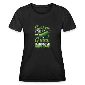 Gardener Cucumber Farmer Garden - Women's Functional T-Shirt - black - Front - AI Model Female 172 light (172cm)