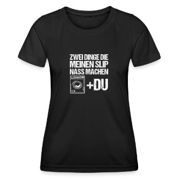 Dinge Die Meinen Slip Nass Machen - Frauen Funktions-T-Shirt - Schwarz - Vorne - AI Model Female 172 light (172cm)