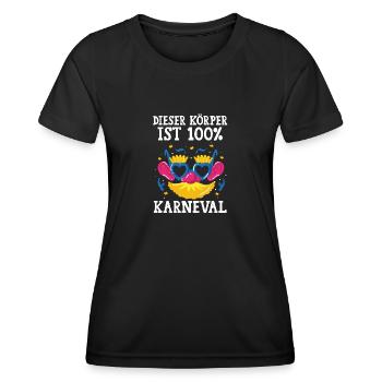 Costume de carnaval Carnaval - T-shirt sport Femme - noir - Devant - AI Model Female 172 light (172cm)