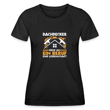 Master Roofer Roofer - Women's Functional T-Shirt - black - Front - AI Model Female 172 light (172cm)