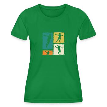 Handball players Handball - Women's Functional T-Shirt - kelly green - Front - AI Model Female 172 dark (172cm)