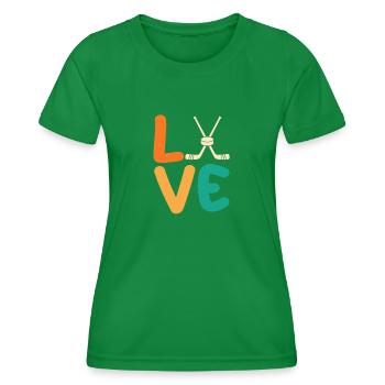 Eishockeyspieler Eishockey - Frauen Funktions-T-Shirt - Kelly Green - Vorne - AI Model Female 172 dark (172cm)