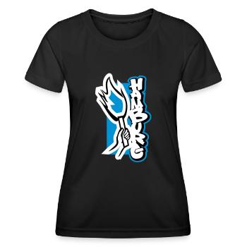 hamburg_pyro - T-shirt sport Femme - noir - Devant - AI Model Female 172 light (172cm)