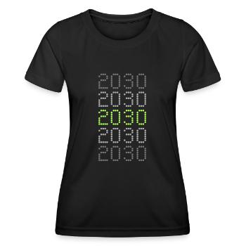 Style 2030 - T-shirt sport Femme - noir - Devant - AI Model Female 172 light (172cm)