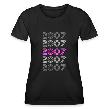 2007 - Frauen Funktions-T-Shirt - Schwarz - Vorne - AI Model Female 172 light (172cm)