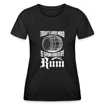 Today's Good Mood Is Sponsored By Rum Alcohol Drin - Frauen Funktions-T-Shirt - Schwarz - Vorne - AI Model Female 172 light (172cm)