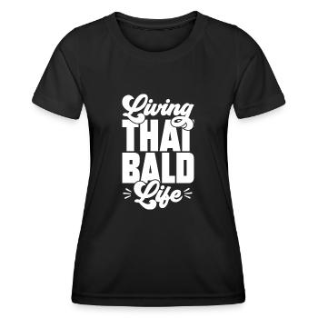 Bald Head Baldness Beard Bald Head - Women's Functional T-Shirt - black - Front - AI Model Female 172 light (172cm)