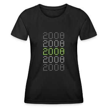 2008 - Frauen Funktions-T-Shirt - Schwarz - Vorne - AI Model Female 172 light (172cm)