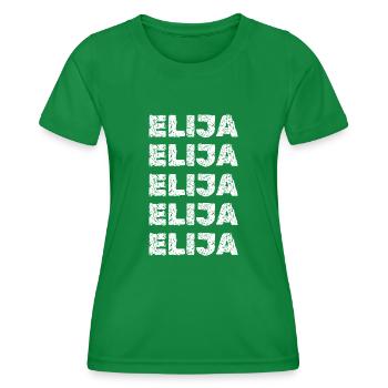 Elijah en tant qu’Elijah - T-shirt sport Femme - vert - Devant - AI Model Female 172 dark (172cm)