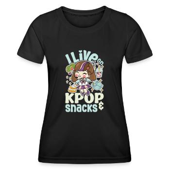 Motif coréen à la mode pour les fans de K-pop idée cadeau - T-shirt sport Femme - noir - Devant - AI Model Female 172 light (172cm)
