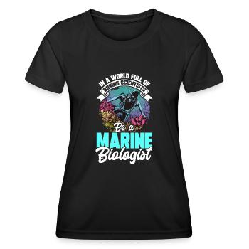 Marine Biology Ocean Marine Biologist - Women's Functional T-Shirt - black - Front - AI Model Female 172 light (172cm)