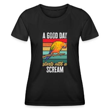 Parakeet, Parrot, Parakeet, Bird - Women's Functional T-Shirt - black - Front - AI Model Female 172 light (172cm)