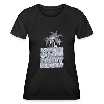 Zypern - Frauen Funktions-T-Shirt - Schwarz - Vorne - AI Model Female 172 light (172cm)