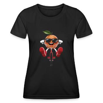 Mandarin Radfahren auf dem Fahrrad Geschenk - Frauen Funktions-T-Shirt - Schwarz - Vorne - AI Model Female 172 light (172cm)