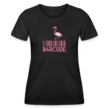 B4RCODE. Flamingo - Women's Functional T-Shirt - black - Front - AI Model Female 172 light (172cm)