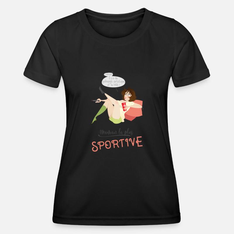 Most athletic mom - Women's Functional T-Shirt - black