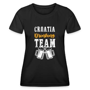 Croatia Drinking Team - Women's Functional T-Shirt - black - Front - AI Model Female 172 light (172cm)