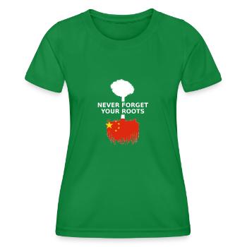 Chine Chinese Roots - T-shirt sport Femme - vert - Devant - AI Model Female 172 dark (172cm)