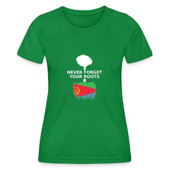 Eritrea Roots - Frauen Funktions-T-Shirt - Kelly Green - Vorne - AI Model Female 172 dark (172cm)