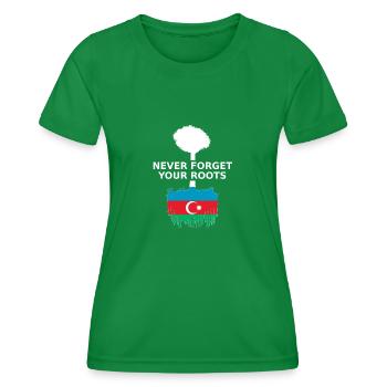 Aserbaidschan Azerbaijan Roots - Women's Functional T-Shirt - kelly green - Front - AI Model Female 172 dark (172cm)