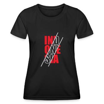 Indonésie - T-shirt sport Femme - noir - Devant - AI Model Female 172 light (172cm)